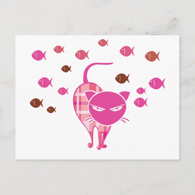 Naughty Cat Postkarte (Vorderseite)