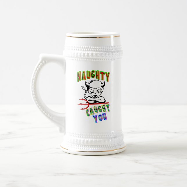 Naughty Caught Bierglas (Links)