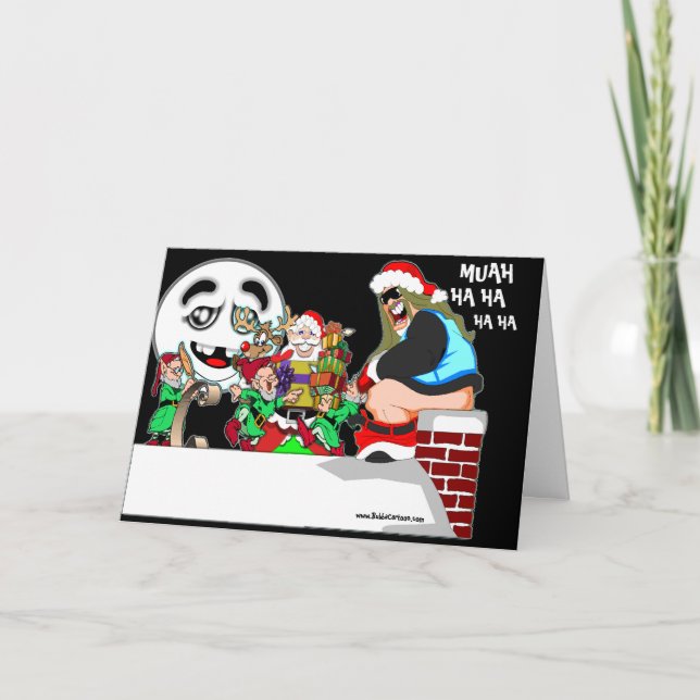 Naughty Christmas Card Feiertagskarte (Vorderseite)