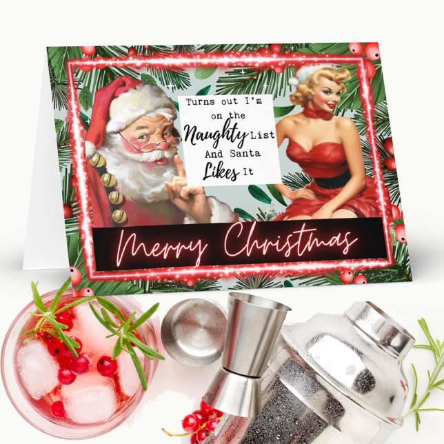 Naughty Christmas Card - Funny - Retro Husband Karte (Von Creator hochgeladen)