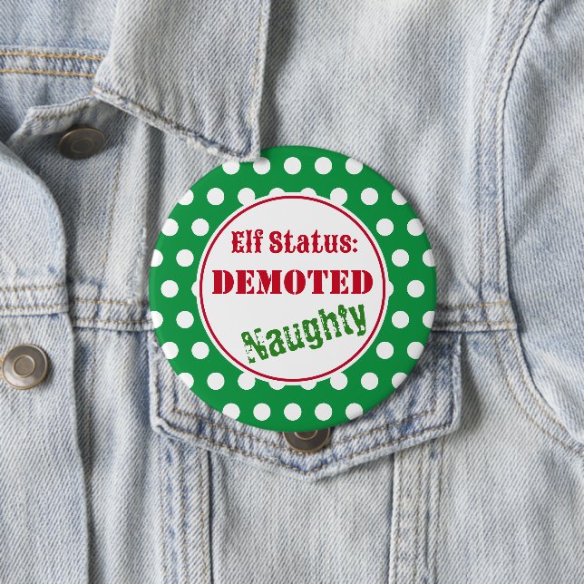Naughty Christmas Elf Button (Beispiel)