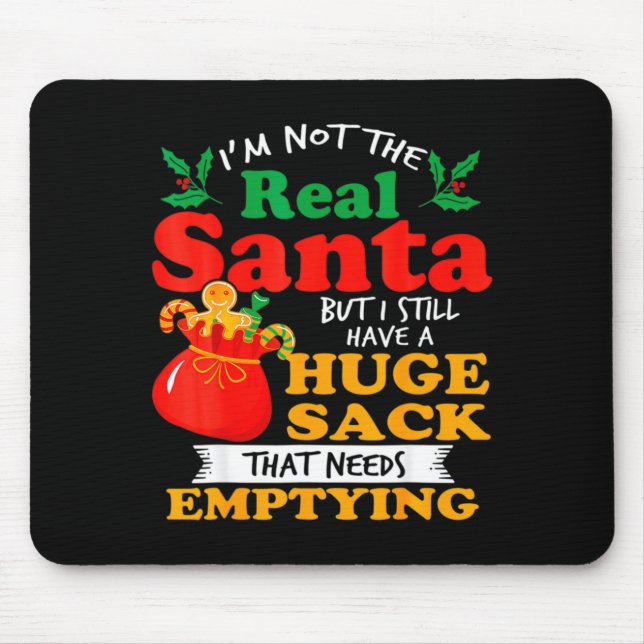 Naughty Christmas For Men Huge Package Sack Dirty  Mousepad (Vorne)