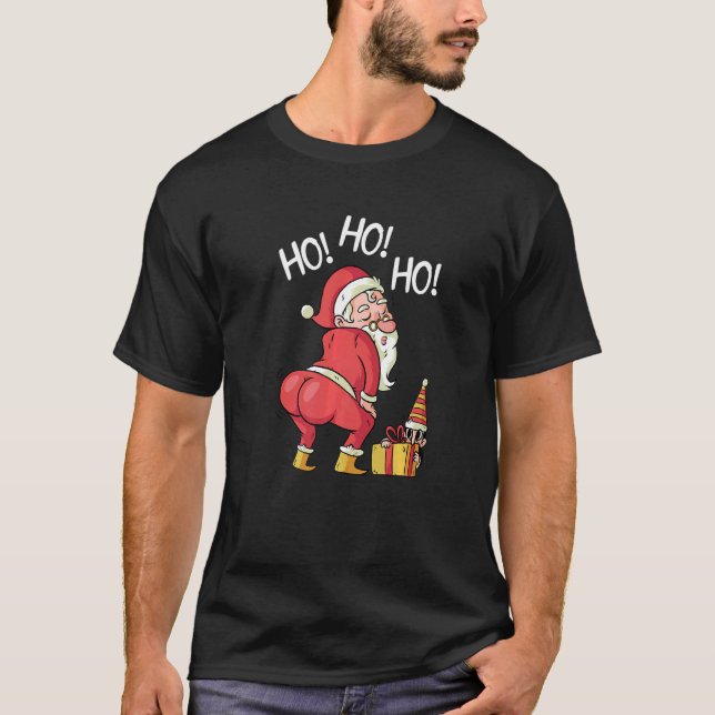Naughty Christmas Santa Twerking   T-Shirt (Vorderseite)
