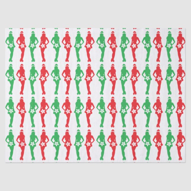 Naughty Christmas Shoppers Seidenpapier (Vorderseite)