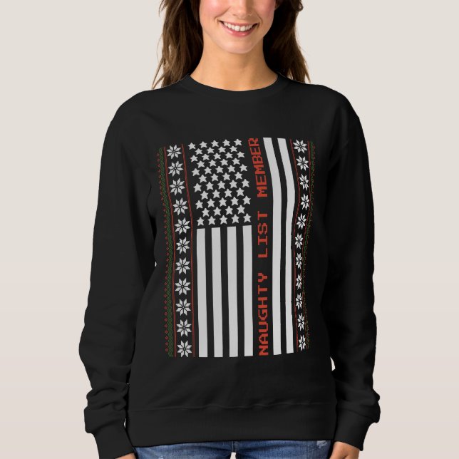 NAUGHTY CHRISTMAS USA NAUGHTY LIST MITGLIED SWEATSHIRT (Vorderseite)