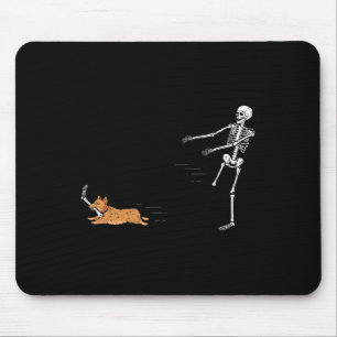Naughty Corgi Dog Fun Skeleton Halloween Mousepad