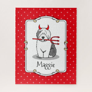 Naughty Devil Old English Sheepdog (Gray 1)