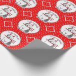 Naughty Devil Old English Sheepdog (Gray 1) Geschenkpapier<br><div class="desc">Alte englische Schafhunde - Niedlicher kleiner Cartoon OES Teufel mit roten Hörnern und einer Pitchfork. Er ist auf der unanständigen Liste. Copyright © Angi Laframboise. Der sonnige Ferienhund züchtet Geschenke für Hundefreunde.</div>