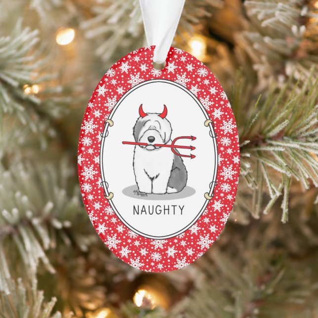 Naughty Devil Old English Sheepdog (Gris 1) (Arbre)