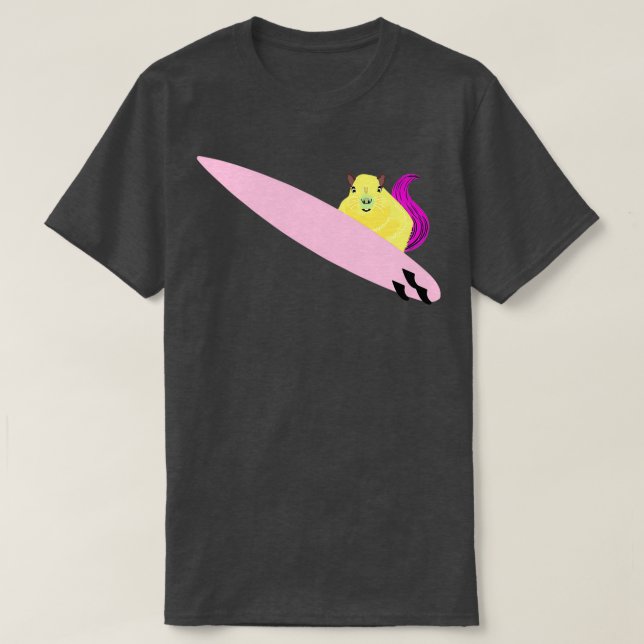Naughty Eichhörnchen 122 Surfen T-Shirt (Design vorne)