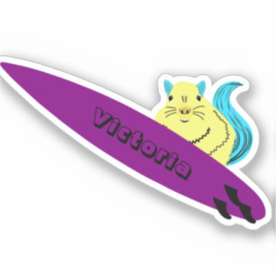 Naughty Eichhörnchen #1308 Surfen Aufkleber