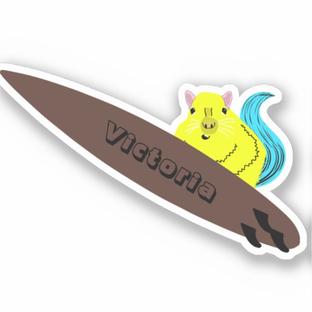 Naughty Eichhörnchen #1337 Surfen Aufkleber (Vorderseite)