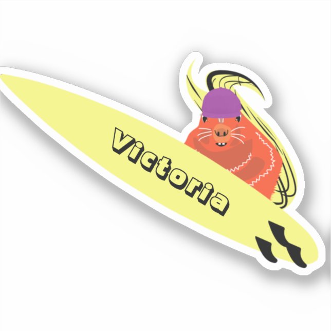 Naughty Eichhörnchen #1829 Surfen Aufkleber (Vorderseite)