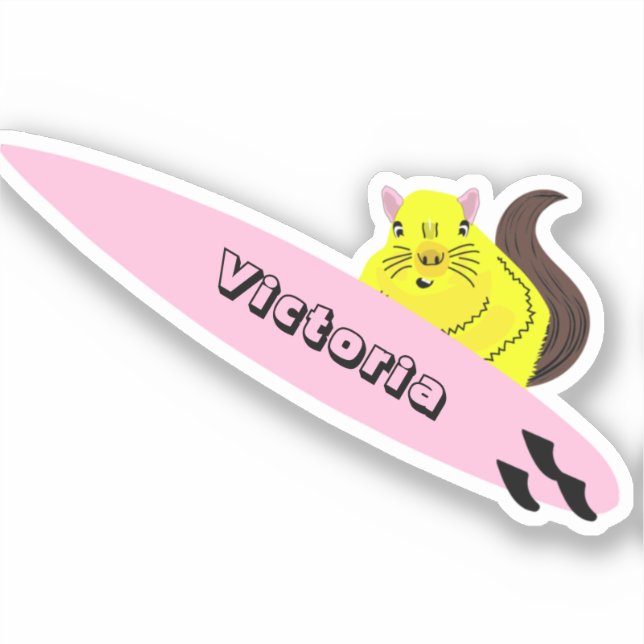 Naughty Eichhörnchen #2109 Surfen Aufkleber (Vorderseite)