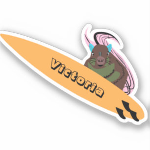 Naughty Eichhörnchen #2443 Surfen Aufkleber
