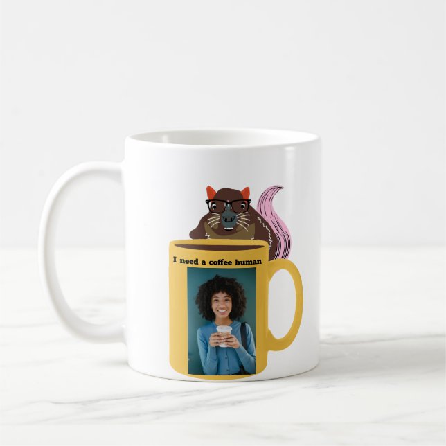 Naughty Eichhörnchen #286 Coffee Human Kaffeetasse (Links)