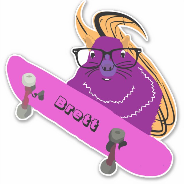 Naughty Eichhörnchen #300 Brett Skateboarding Aufkleber (Vorderseite)