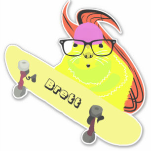 Naughty Eichhörnchen #320 Brett Skateboarding Aufkleber