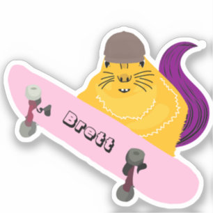 Naughty Eichhörnchen #355 Brett Skateboarding Aufkleber