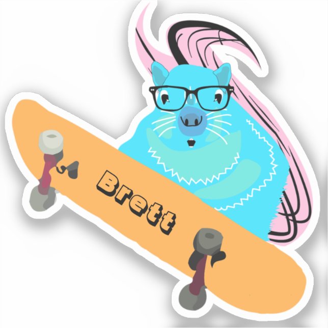 Naughty Eichhörnchen #404 Brett Skateboarding Aufkleber (Vorderseite)