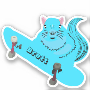 Naughty Eichhörnchen #405 Brett Skateboarding Aufkleber