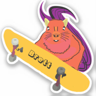 Naughty Eichhörnchen #423 Brett Skateboarding Aufkleber