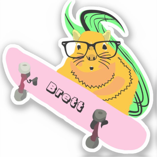 Naughty Eichhörnchen #437 Brett Skateboarding Aufkleber (Vorderseite)