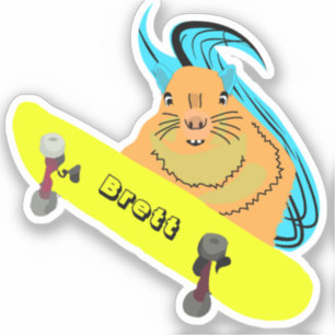 Naughty Eichhörnchen #440 Brett Skateboarding Aufkleber