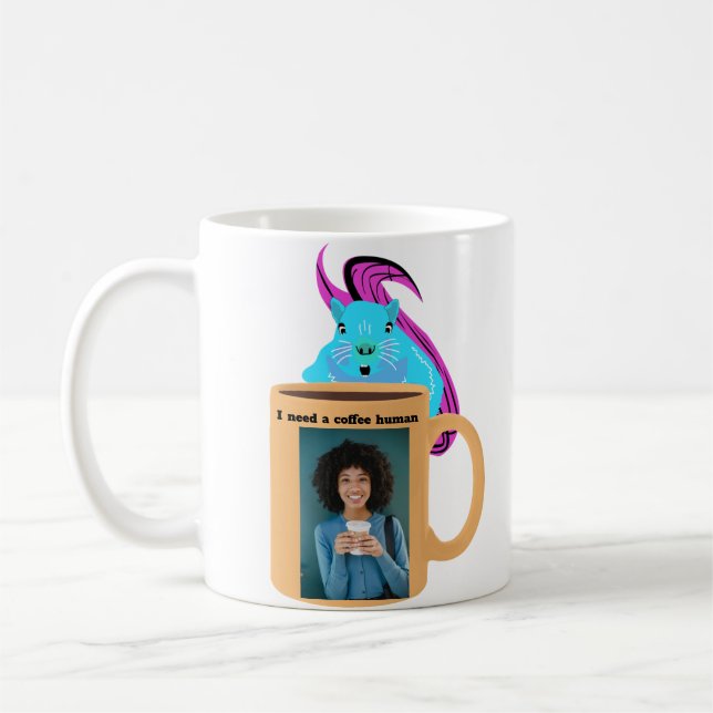 Naughty Eichhörnchen #448 Coffee Human Kaffeetasse (Links)