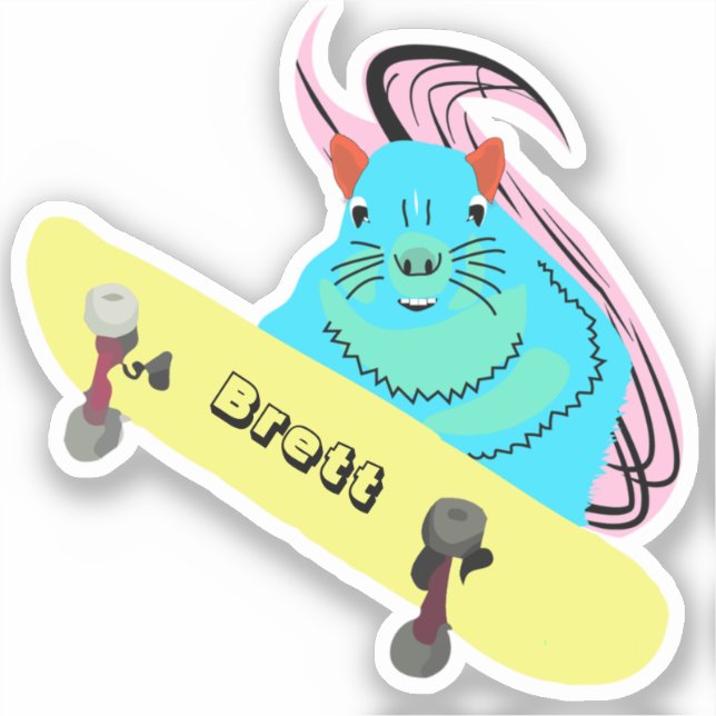 Naughty Eichhörnchen #451 Brett Skateboarding Aufkleber (Vorderseite)