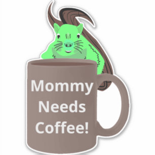 Naughty Eichhörnchen #475 Coffee Cup Aufkleber