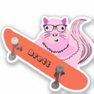 Naughty Eichhörnchen #500 Brett Skateboarding Aufkleber