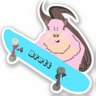 Naughty Eichhörnchen #537 Brett Skateboarding Aufkleber