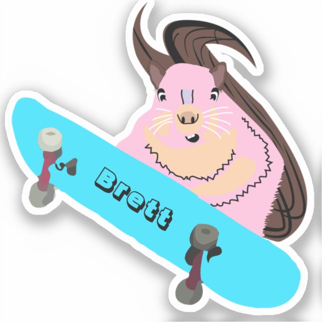 Naughty Eichhörnchen #537 Brett Skateboarding Aufkleber (Vorderseite)