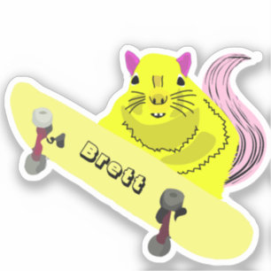 Naughty Eichhörnchen #576 Brett Skateboarding Aufkleber