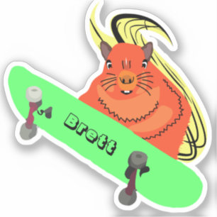 Naughty Eichhörnchen #642 Brett Skateboarding Aufkleber