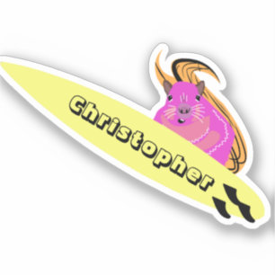Naughty Eichhörnchen #770 Surfen Aufkleber