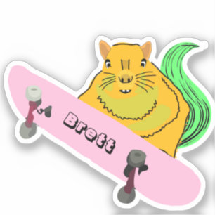 Naughty Eichhörnchen #785 Brett Skateboarding Aufkleber