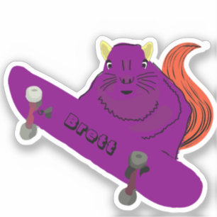 Naughty Eichhörnchen #815 Brett Skateboarding Aufkleber