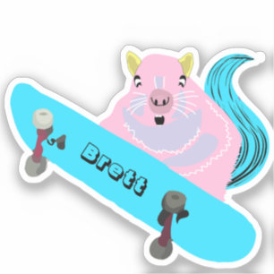 Naughty Eichhörnchen #834 Brett Skateboarding Aufkleber