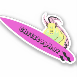 Naughty Eichhörnchen #846 Surfen Aufkleber