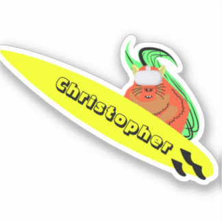 Naughty Eichhörnchen #847 Surfen Aufkleber