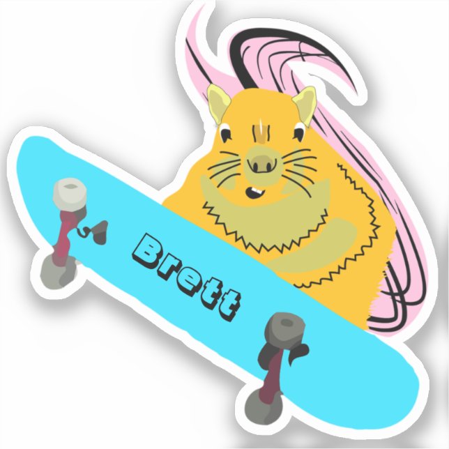 Naughty Eichhörnchen #900 Brett Skateboarding Aufkleber (Vorderseite)