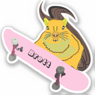 Naughty Eichhörnchen #912 Brett Skateboarding Aufkleber