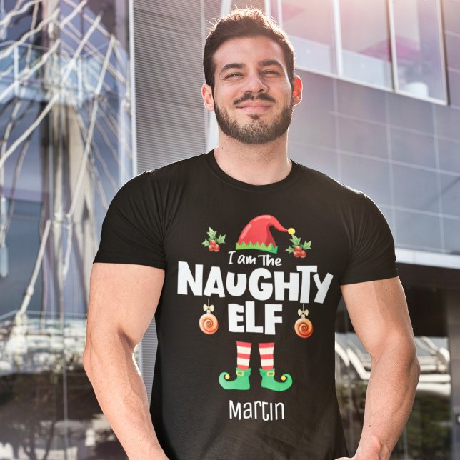Naughty-elf Familie, die Weihnachtsausstellung zus T-Shirt (Von Creator hochgeladen)