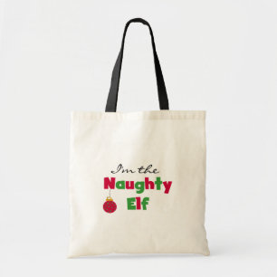 Naughty Elf T - Shirt und Geschenke Tragetasche