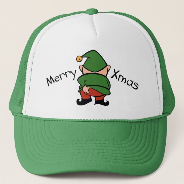 Naughty Elves Itch Trucker Hat Truckerkappe (Vorderseite)