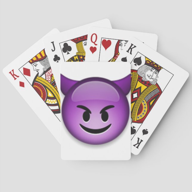 Naughty Emoji face Spielkarten (Rückseite)