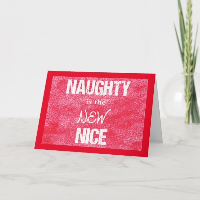 Naughty est la NOUVELLE carte de Noël Nice (Devant)