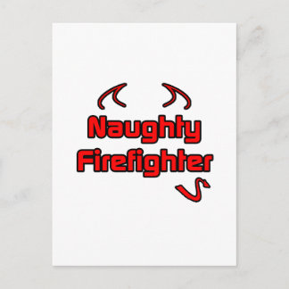 Naughty Firefighter Postkarte